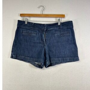 New York Company Womens Denim Shorts Size 10 Blue Wash‎ Button Fly